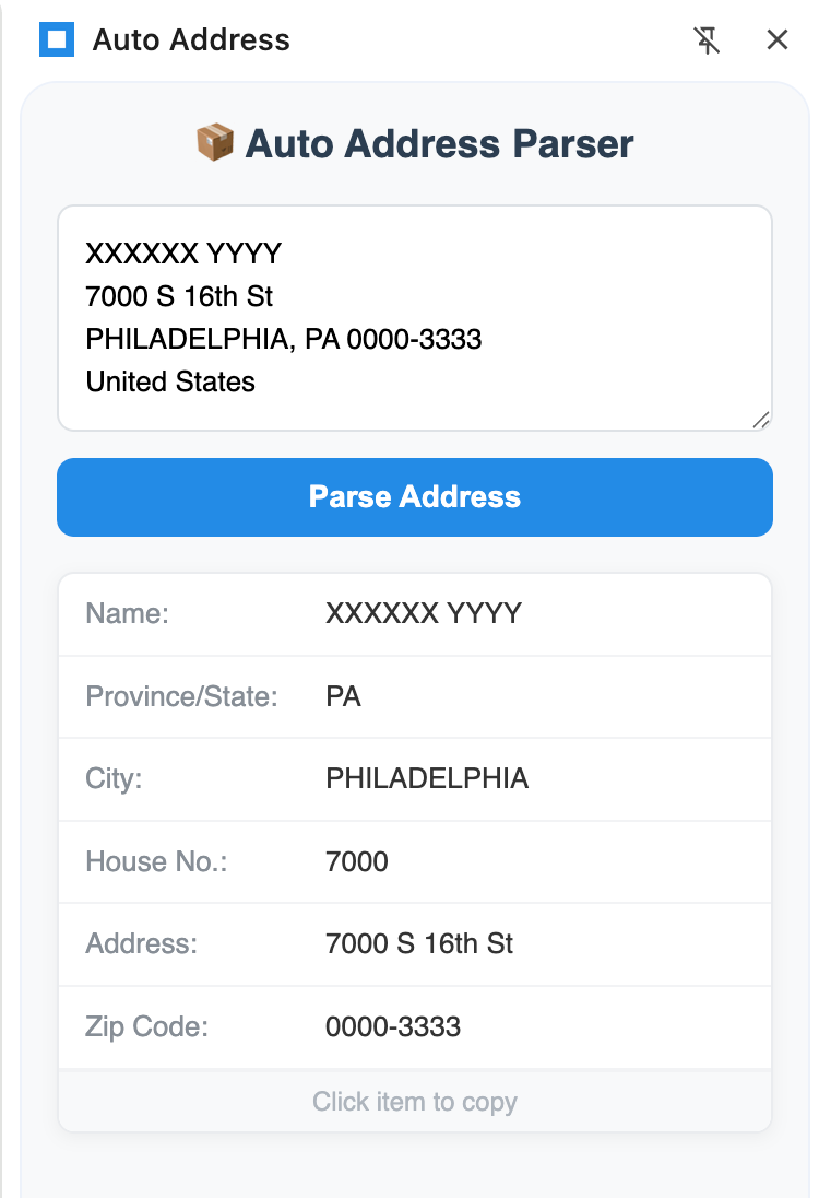 Auto Address