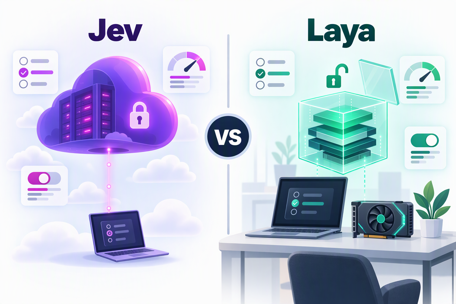 Jev vs Laya:闭源云端与开源本地的决策模型