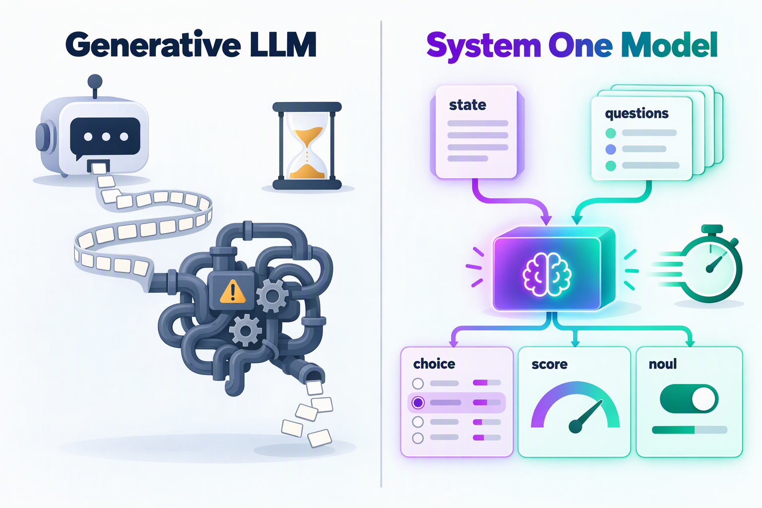 生成式大模型 vs System One 决策模型